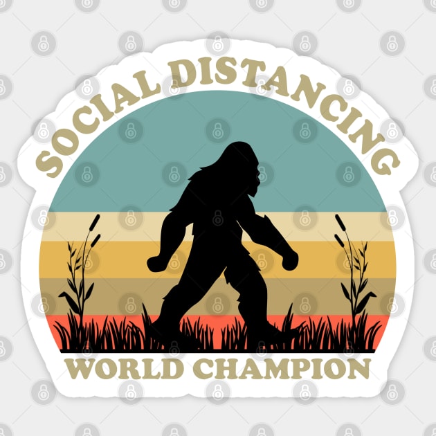 Bigfoot Social Distancing Champion Sticker by Purwoceng